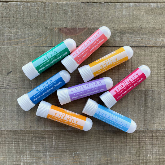 Assortment of 8 colorful nasal inhaler/sniff sticks 